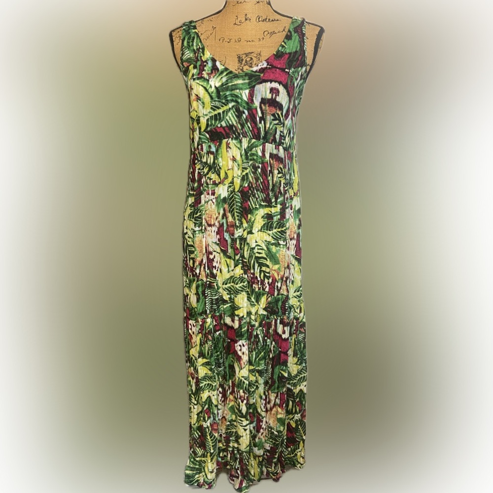 New Directions Green and Yellow Dress